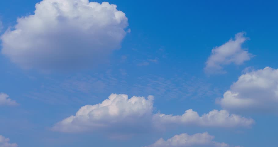 Time lapse clouds, rolling puffy cloud are moving, white lightnes clouds time lapse. sunny clouds, Cloud running across the blue sky.4k Timelapse of white clouds with blue sky in background.
 | Shutterstock HD Video #1027046846
