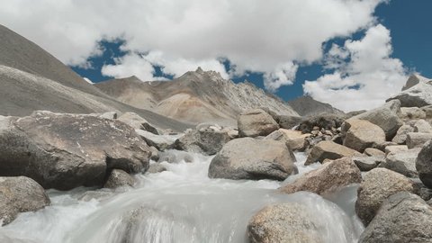 Mountain creek on Kailash Mount, Kora Tibet 