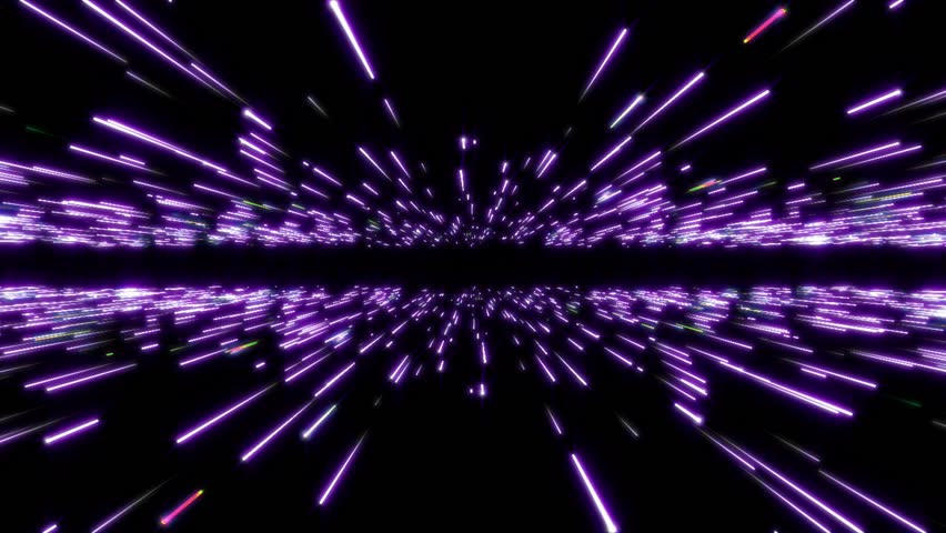 Abstract radial lines geometric background. Space Travel Through Stars Trails. Background Futuristic with Neon Lights. Abstract background with glowing stripes and lines. Digital Design Concept.  | Shutterstock HD Video #1027064738