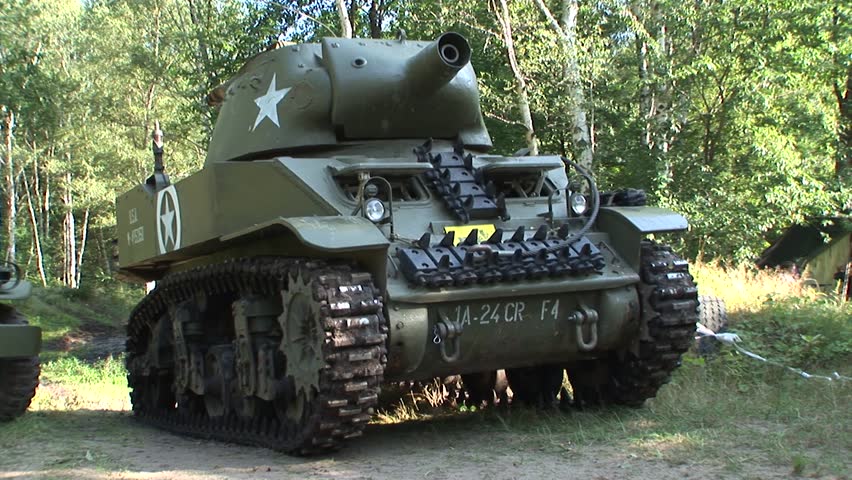 world war two american light tank, reenactment event