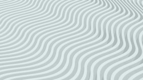 Abstract 4k video with waves. 3d animation video background. Gray color. Modern minimalistic design.