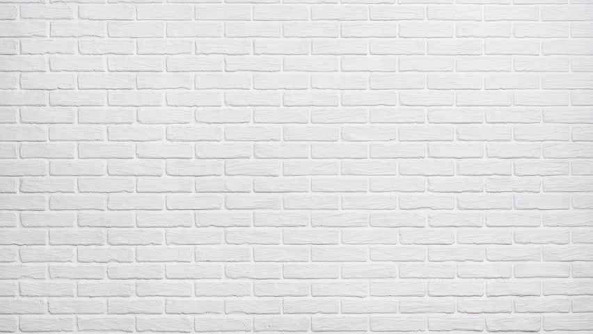 White Brick Wall Background Zoom Stock Footage Video (100% ...