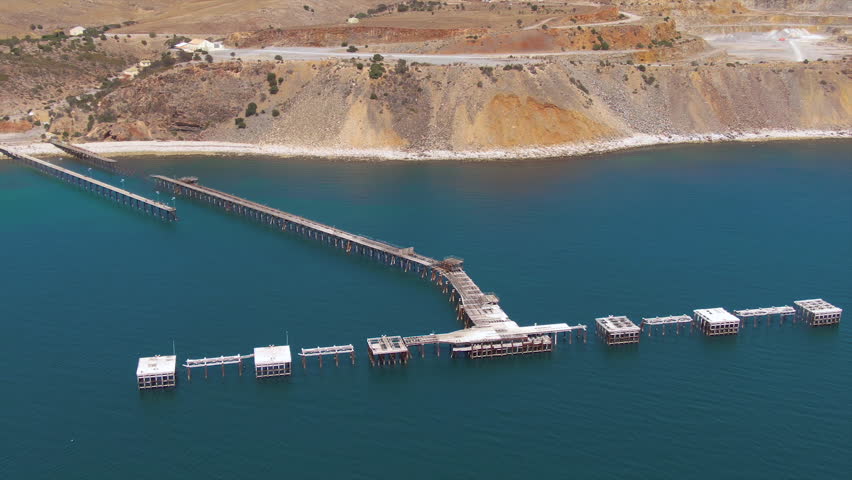 Various aerial shots of Rapid Bay Old and New Jetty. Beautiful day on the Fleurieu Peninsula