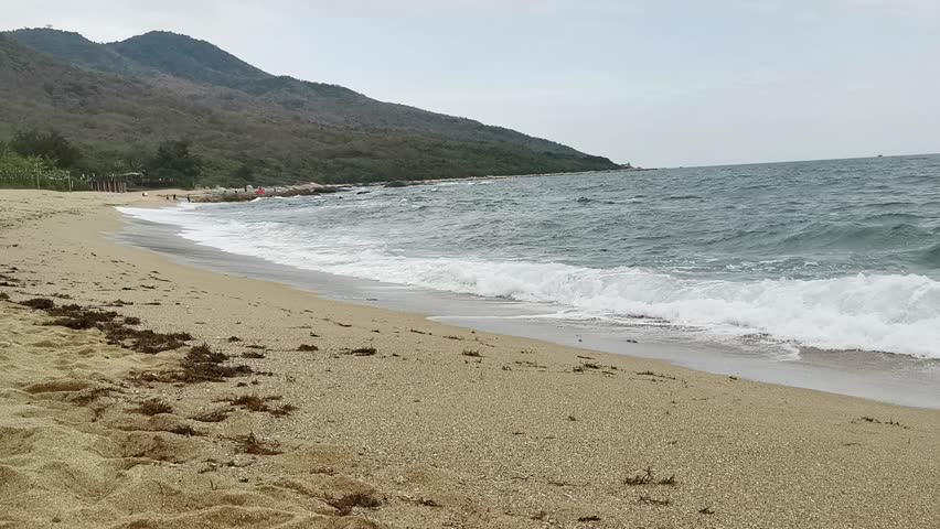 Natural Landscape of China. Sea Scenery of Three Beaches and Coastal Line