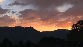 A Beautiful Clip of a Colorado Mountain Range at Sunset.