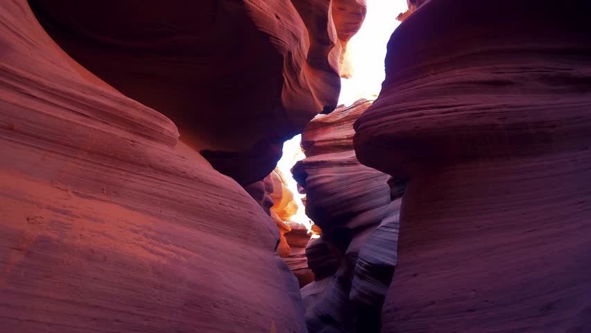 Lower Antelope Canyon in Arizona - most beautiful place in the desert  | Shutterstock HD Video #1027145930