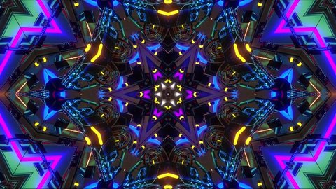 Colorful Disco Kaleidoscope Background 2