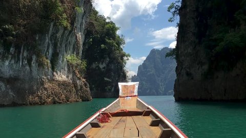 Boat Trip In Khao Sok National Park, Thailand.