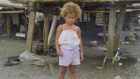 Cute Little Girl Who Lives In The Slum Brazil - Guaruja/Brazil - November - 2019
