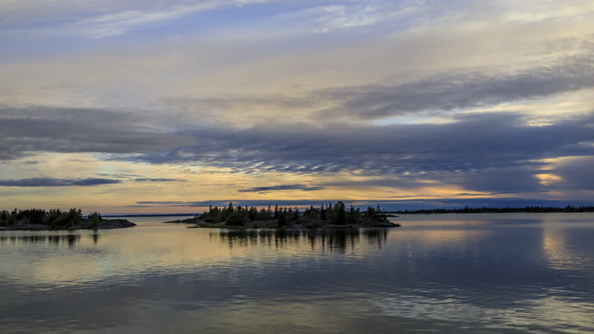 Sunset at Great Slave Lake