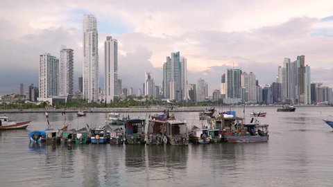 Panama City, Panama, Central America - CIRCA 2016: city skyline
