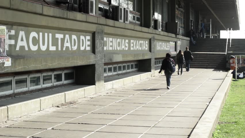 Entrance to the Faculty of Exact and Natural Sciences, the Natural Science School of the University of Buenos Aires, the largest University in Argentina. 