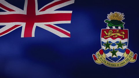 The Cayman Islands national waving flag.