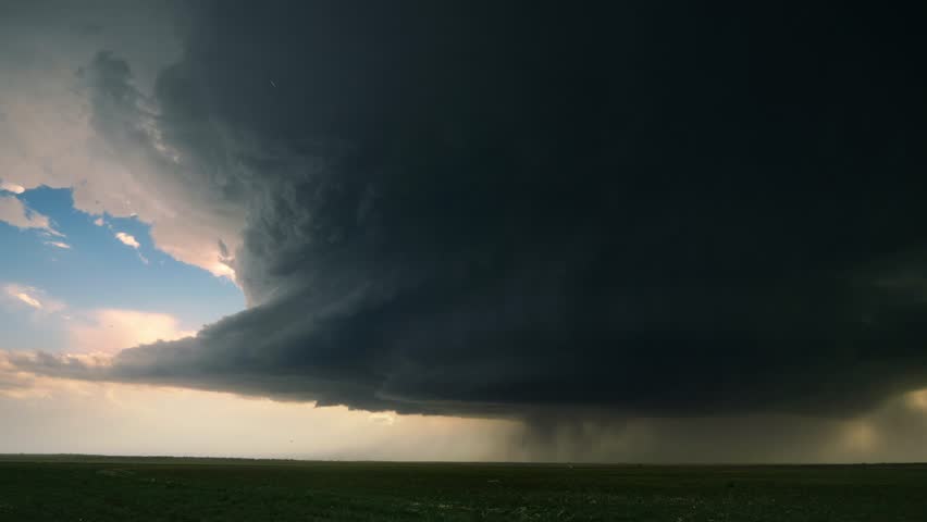 Supercell Storm Time Lapse Stock Footage Video Royalty Free