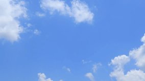 blue sky and cloud motion time lapse footage video clip