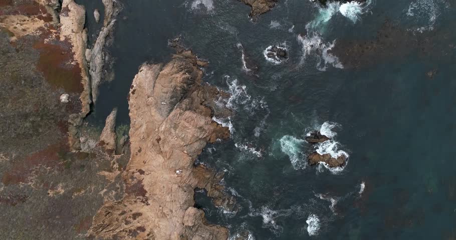 Aerial View of Big Sur Coast High Way 1 near Monterrey California