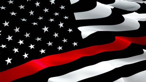 Firefighter Memorial USA. USA EMERGENCY SERVICES. THIN RED LINE USA FLAG. Us Flag Best Firefighter Profession Usa Flag Pride. Great for the firehouse to show your support video footage HD
