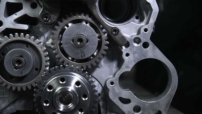 parts from the internal combustion engine Royalty-Free Stock Footage #1027310420