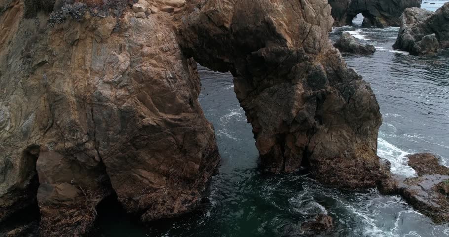 Aerial View of Big Sur Coast High Way 1 near Monterrey California