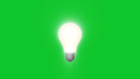 lamp ligh bulb shining on green screen animation background new quality natural lighting effect dynamic colorful bright video 4k logo stock footage