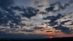 Sunset Sardinia Sea Hill Country Video 4K
