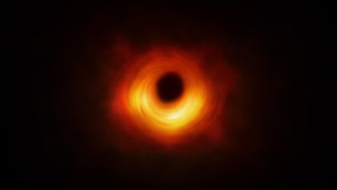 CGI OF A BLACK HOLE BASED ON THE FIRST BLACK HOLE IMAGE BY EVENT HORIZON TELESCOPE 4K