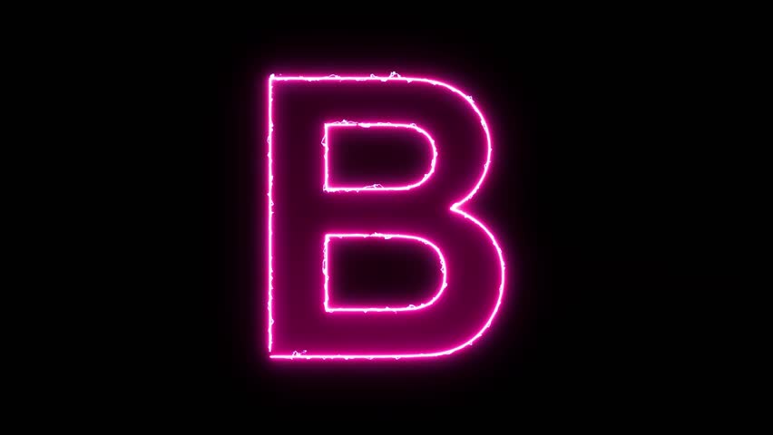 letter b neon