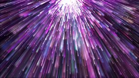 The colorful particles light background is a spectacular motion graphics background. Elegant multicolored particle light stripes, beautiful purple streamer falling, beautiful stage background.
