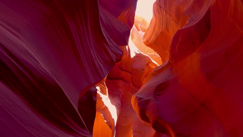 The Colors of the Antelope Canyon in Arizona Royalty-Free Stock Footage #1027472711