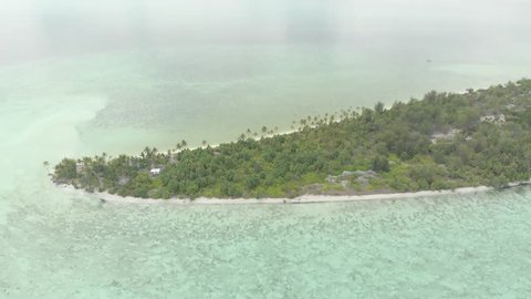 Aerial Flying Over Tropical Island Travel Stock Footage Video (100% ...