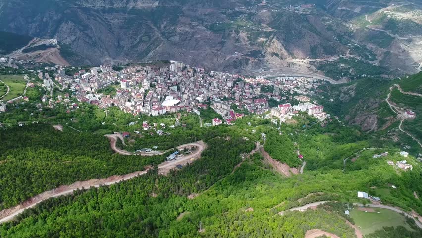 Aerial view of Artvin city,TURKEY 