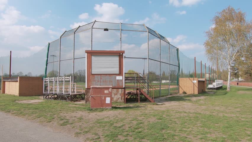 BERLIN, GERMANY - APRIL 8, 2019: Baseball Field At Tempelhofer Feld, Home of German Baseball Team Berlin Braves In Berlin, Germany