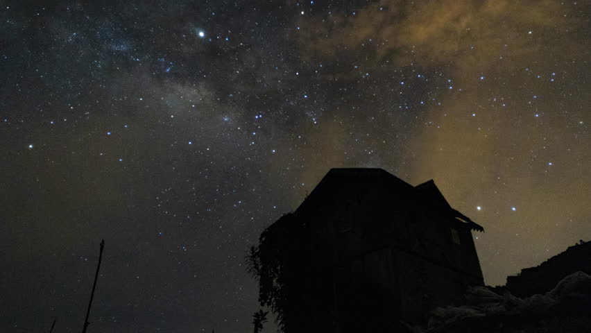 Timelapse : Startrail At Cameron Highland,Malaysia.4K