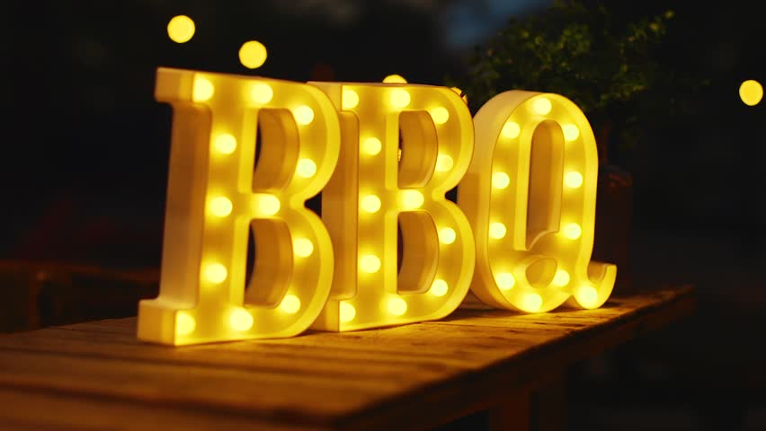 bbq light up letters