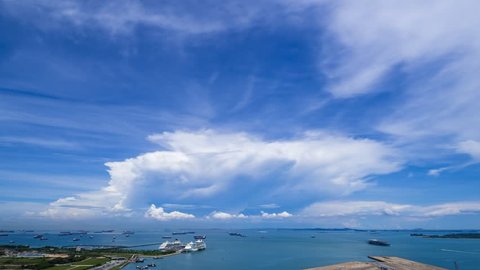 Cumulonimbus clouds time lapse at Singapore