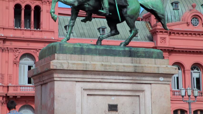 Statue of General Belgrano near the Casa Rosada in Buenos Aires in the capital of Argentina.