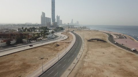Aerial view in new beach Jeddah, Saudi Arabia, Jeddah Waterfront
