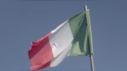 Italian Flag Waving in the Wind | 4K - SLOW MOTION
