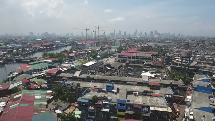 aerial overpopulated slum area tondo manila Stock Footage Video (100% ...