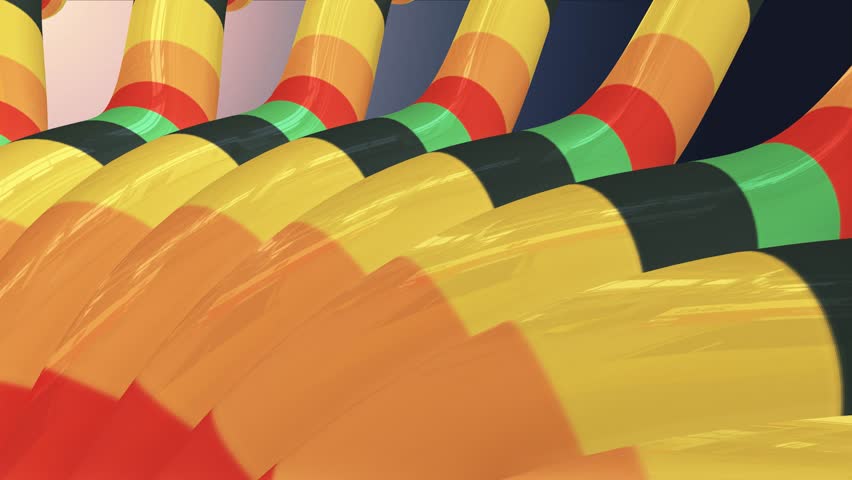 soft waving glossy colorful pipes tubes seamless loop animation background new quality dynamic art motion colorful cool nice beautiful video 4k artistic stock footage