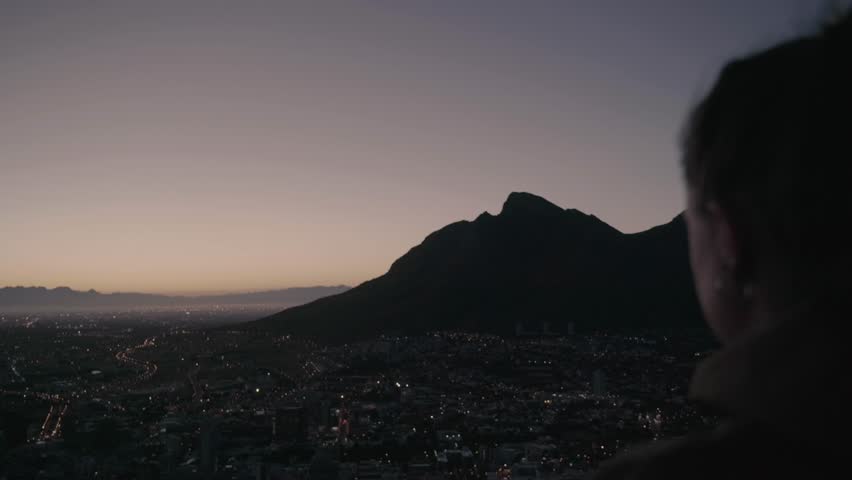 Cape Town City Sunrise with view in the Table mountain