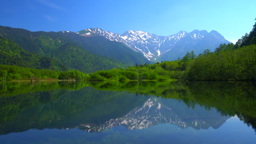 Hotaka mountain range reflect on Tashiro-ike Pond /kamikochi,Nagano Japan	
 Royalty-Free Stock Footage #1027605509