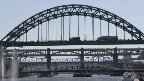 Bridges over River Tyne in Newcastle-upon-Tyne, UK, Europe
