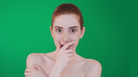 Surprised naked woman Stock Video Footage - 4K and HD Video Clips
