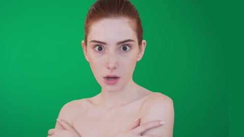 Surprised naked woman Stock Video Footage - 4K and HD Video Clips