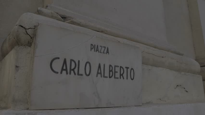 Museo Nazionale del Risorgimento Italiano and Carlo Alberto monument in Piazza Carlo Alberto, Turin, Italy, Europe