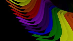 soft waving glossy stripes fabric abstract lines gentle flow seamless loop animation background new quality dynamic art motion colorful cool nice beautiful video 4k artistic stock footage