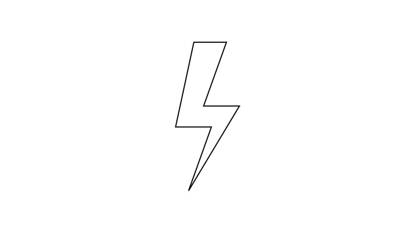 Grey Lightning Bolt Line Icon Stock Footage Video 100 Royalty Free 1027617554 Shutterstock