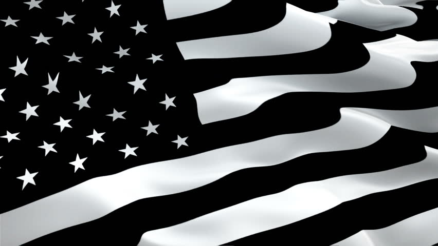 Police Tribute Flag Transition Waving Wind Stock Footage Video (100% ...