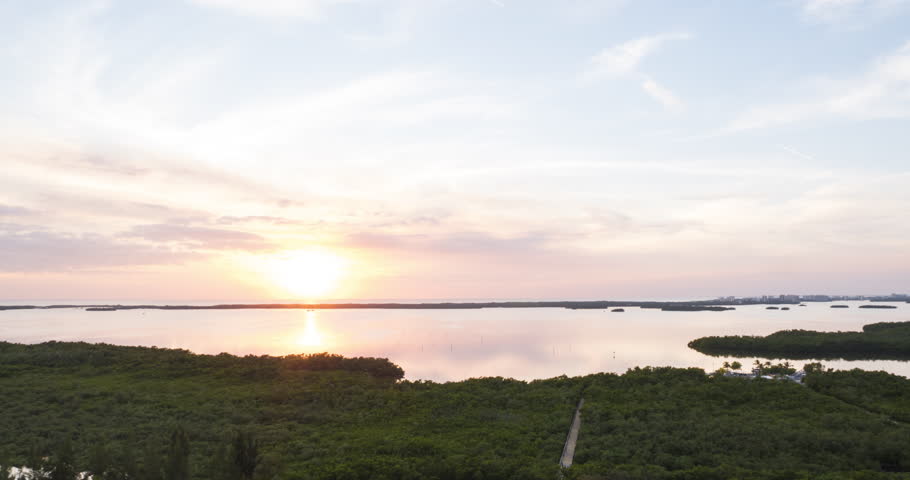 Sunset in Bonita Springs Beach in Florida